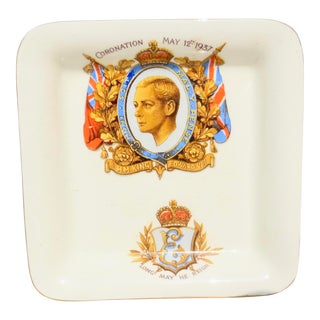 Royal Commemorative King Edward VIII May 12 1937 Lancaster Porcelain Tray For Sale
