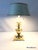 Vintage Polished Solid Brass Pineapple Lamp With White Metal Shade For Sale - Image 10 of 10