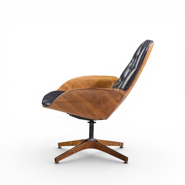 Wood George Mulhauser for Plycraft Mrs. Chair Mid Century Lounge Chairs - Pair For Sale - Image 7 of 12