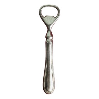 Vintage Minimal Silver-Plated Bottle Opener, 1960s For Sale