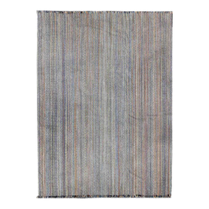 Large Vintage American Rug Braided in Multi-Colored 8'5"x11'2"