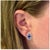 Diamond Sapphire Earrings 14k Gold 3.24 TCW Certified For Sale - Image 13 of 18