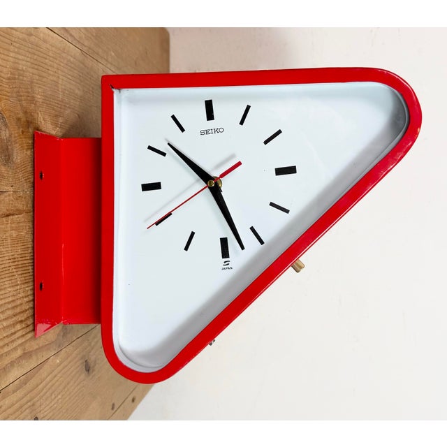 Vintage Red Ships Double-Sided Wall Clock from SEIKO, 1970s For Sale - Image 6 of 18
