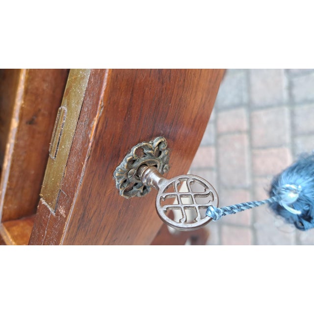 Wood Italian Console Table with Lyre Legs For Sale - Image 7 of 8