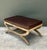 Late 20th Century Vintage Rattan and Leather Bench For Sale - Image 5 of 18