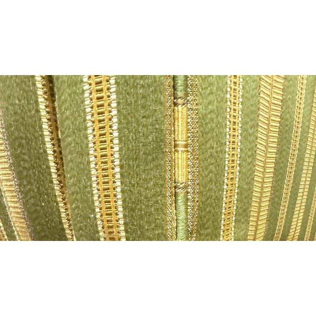 Sherrill Loveseat / Sofa With Fine Striped Upholstery For Sale - Image 10 of 10