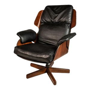 Mid-Century Modern Plycraft Style Bentwood Lounge Chair in Walnut Attributed to Kipp Stewart for Drexel Declaration, Usa, C. 1960's