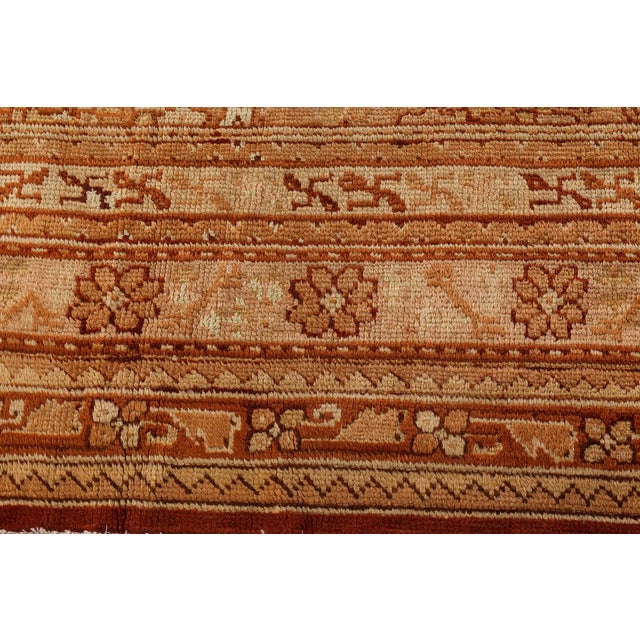 Antique Turkish Oushak Rug For Sale - Image 4 of 9
