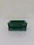 Mid-Century malachite stylized glass ashtray and cigarette box circa 1960s.