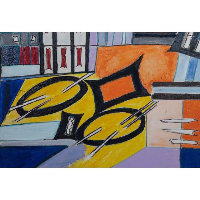 Geometrical Abstract is an original artwork realized by Giorgio Lo Fermo (b. 1947) in 2021. Original Oil Painting on...