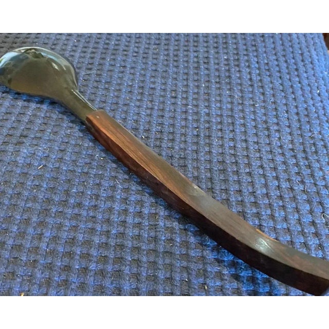 Wood Mid-Century modern Rosewood and Bakelite Salad Servers - A Pair For Sale - Image 7 of 10