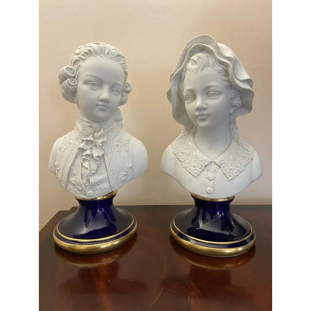 Porcelain Busts, Italy, 1980s, Set of 2 For Sale - Image 12 of 12