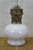 White 1970's Aladdin #23 Milk Glass Floral Kerosene Hurricane Oil Lamp Lantern 21" For Sale - Image 8 of 15