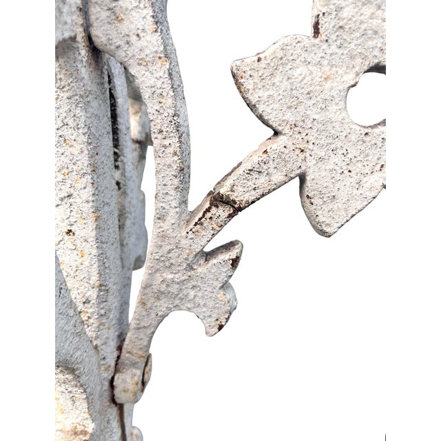 Antique Mounted "Widow's Walk" Iron Architectural Element on Painted Wood Base For Sale - Image 11 of 11