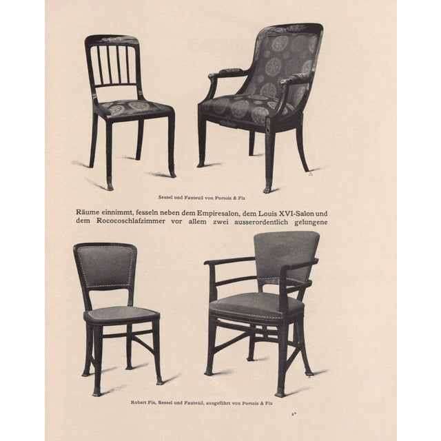 Art Nouveau Dining Chairs from Prof. Josef Hoffmann / Robert Fix, Vienna, Austria, 1900s, Set of 3 For Sale - Image 4 of 18