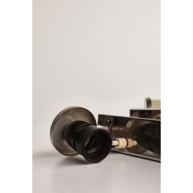 Art Deco Chrome and Opaline Glass Wall Lamps from Asea, Sweden, 1930s, Set of 2 For Sale - Image 14 of 15
