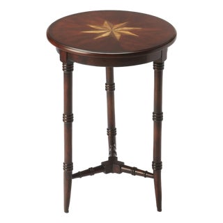 Isla 16 in. W Round Wood 3 Leg Side Table, Cherry For Sale