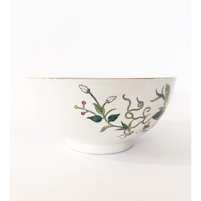 Ceramic 1960's Chinese Export Tiger Lily Botanical Porcelain Bowl 10.75” For Sale - Image 7 of 9