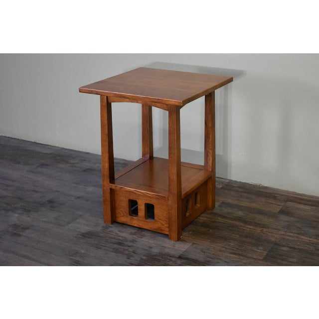 Arts and Crafts / Mission Style Taboret End Table - Model A29 For Sale In Chicago - Image 6 of 8