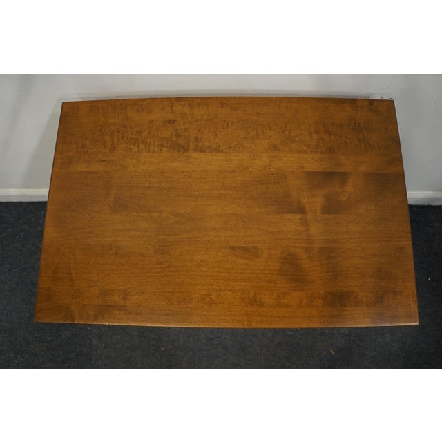 1980s Ethan Allen Heirloom Nutmeg Maple 27" Open Cabinet Accent End Table 10-9030 For Sale - Image 5 of 10