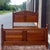 Biedermeier Vintage Harden Solid Cherry Traditional Biedermeier Queen Panel Bed For Sale - Image 3 of 17
