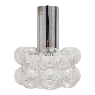 Mid-Century Modern Bubble Glass Pendant or Ceiling Lamp by Helena Tynell for Limburg, Germany, 1960s For Sale