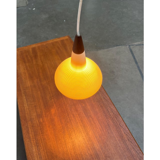 Plastic Mid-Century Modern Pendant Lamp by Yasha Heifetz for Rotaflex Heifetz, 1960s For Sale - Image 7 of 18