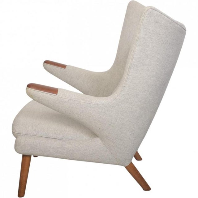 Papa Bear Chair in Grey Hallingdal Fabric by Hans J. Wegner, 1960s For Sale - Image 14 of 18