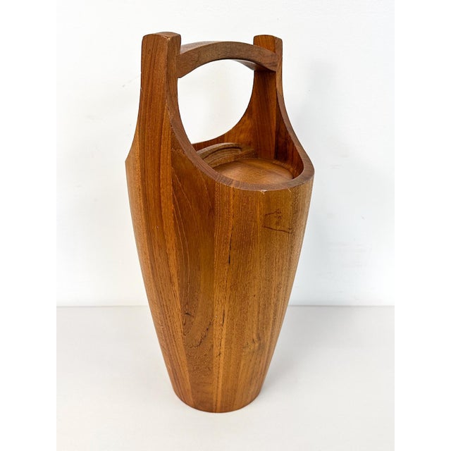Mid 20th Century Mid 20th Century Mid-Century Modern Rare Jen Quistgaard for Dansk Teak Ice Bucket Brazilia Inspired Vintage For Sale - Image 5 of 11