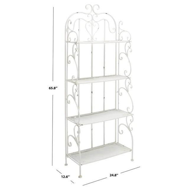 2020s Tyrique 4 Tier Shelf Unit - Antique White For Sale - Image 5 of 11