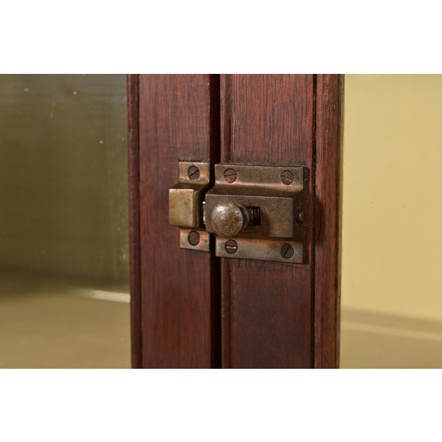 Antique American Empire Carved Walnut Bookcase Cabinet, Circa 1900 For Sale In South Bend - Image 6 of 12