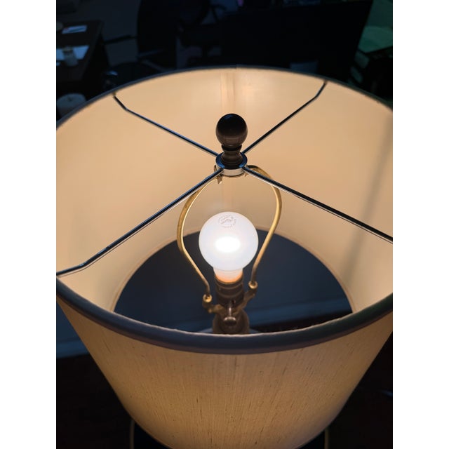 French Vendom Tower Solid Brass Table Lamp For Sale - Image 3 of 6