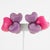 Contemporary Francoise Montague Lavender and Pink Heart Resin Clip Earrings For Sale - Image 3 of 7