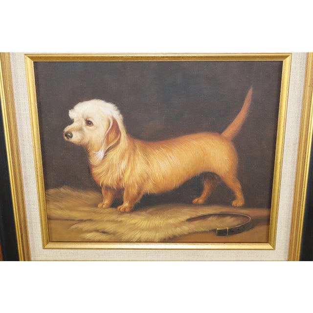 Late 20th Century Dandie Dinmont Terrier Oil Painting For Sale In Baltimore - Image 6 of 7