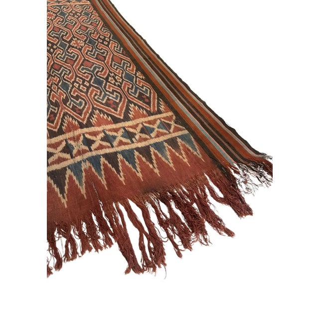 Ikat Textile From Toraja Tribe of Sulawesi With Stunning Tribal Motifs C. 1900 For Sale - Image 9 of 14