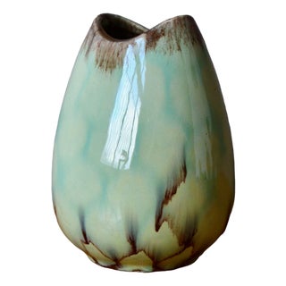 Free-Form Green Vase from Scheurich, 1960s For Sale