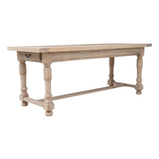 20th Century French Oak Dining Table For Sale