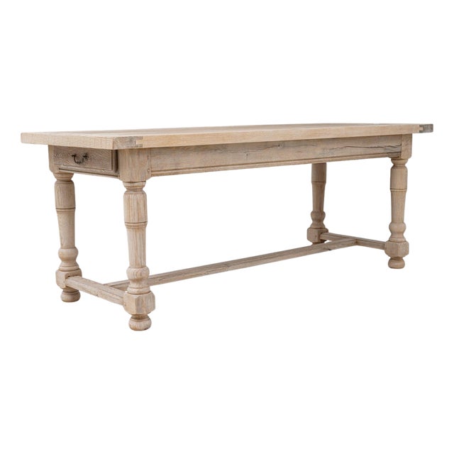 20th Century French Oak Dining Table For Sale