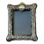 1980s Rococo Revival Silverplated Picture Frame With Floral Scrollwork and Crest Cartouche 10.75" × 8.5" for 5" × 7" Image For Sale
