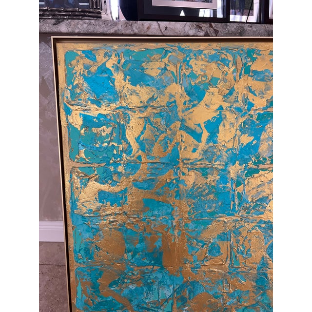 Pink Matrix - Designed by Cheryl P. Kohloff Framed: Gold Metallic Color Palette: Gold & Pink Dimensions: 36”x36” x 2.5”