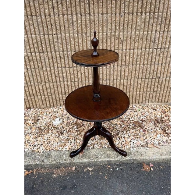 Antique George III Style Walnut Two Tier Dumbwaiter For Sale - Image 12 of 12