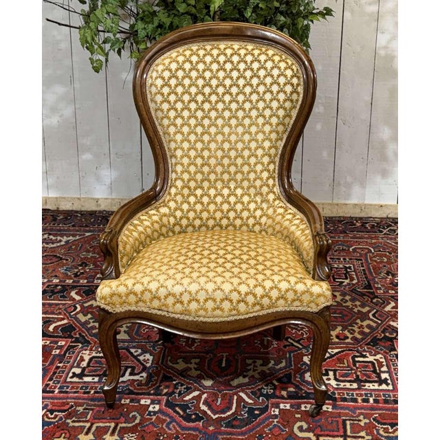 19th Century Napoleon III Walnut Armchair For Sale - Image 15 of 15