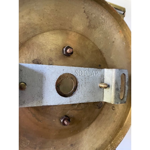 Gold Carriage Wall Lamp by Gaetano Sciolari, 1950s For Sale - Image 8 of 10