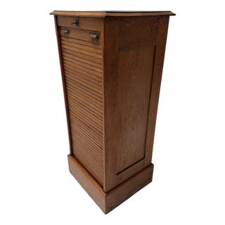 Art Nouveau Filing Cabinet with Tambour Shutter Door, 1900s For Sale