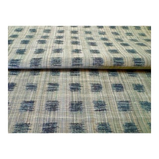 Rebecca Atwood Hand -Drawn Cotton Linen in Dennis Green Gridded Ikat Abstract Upholstery Fabric For Sale