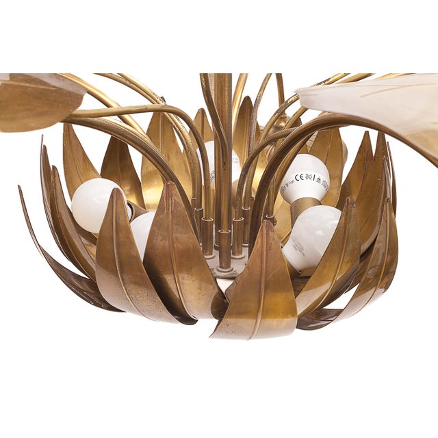 Water Lily Chandelier from Maison Jansen, 1970s For Sale - Image 6 of 12