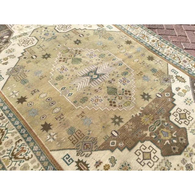 Mid-Century Modern Handmade Turkish Area Rug - 67" X 120" For Sale - Image 3 of 11