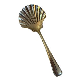 1970s Italian Buccellati Sterling Silver Pierced Vegetable Spoon For Sale