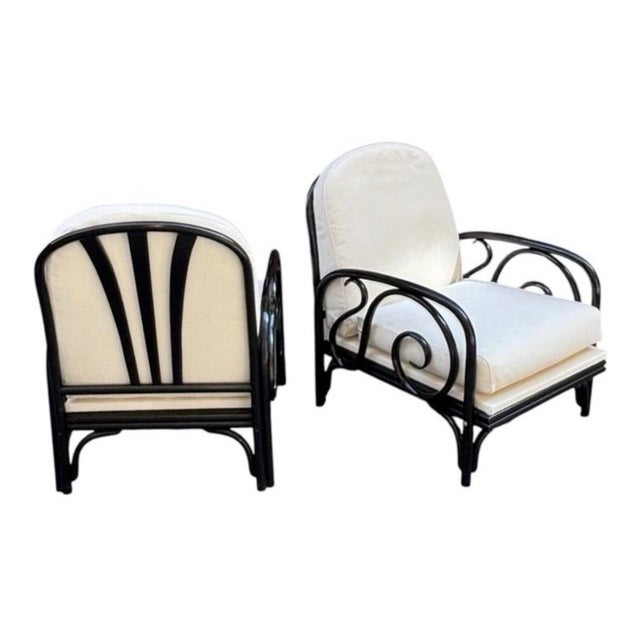 1950s Vintage Italian Armchairs in Beech, 1950, Set of 2 For Sale - Image 5 of 10