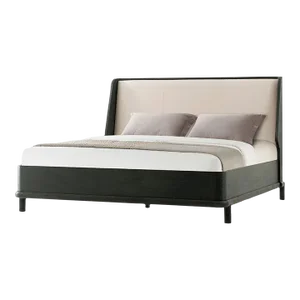 Dark Modern Oak Bed